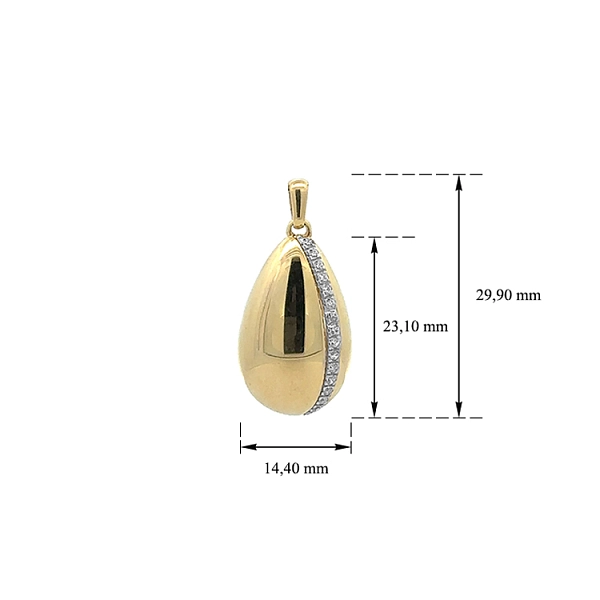 Mặt dây chuyền vàng đính đá zircon