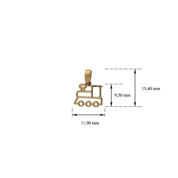 Mặt dây chuyền vàng cao cấp hình tàu hỏa