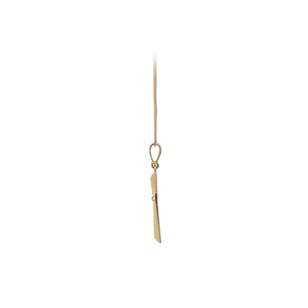 Mặt dây chuyền vàng hình thánh giá đính đá zircon
