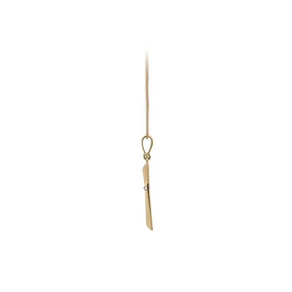 Mặt dây chuyền vàng hình thánh giá đính đá zircon