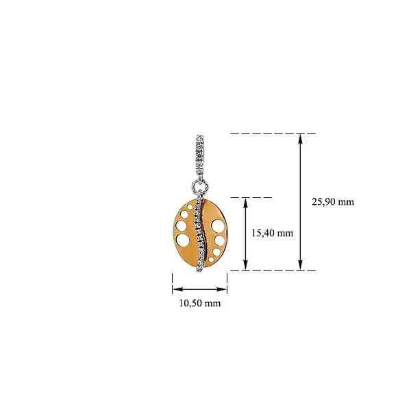 Mặt dây chuyền làm từ vàng kết hợp với zircon
