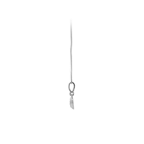 Mặt dây chuyền hình trái tim với đá zircon trắng vàng