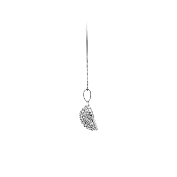 Mặt dây chuyền hình trái tim bằng vàng đính đá zircon