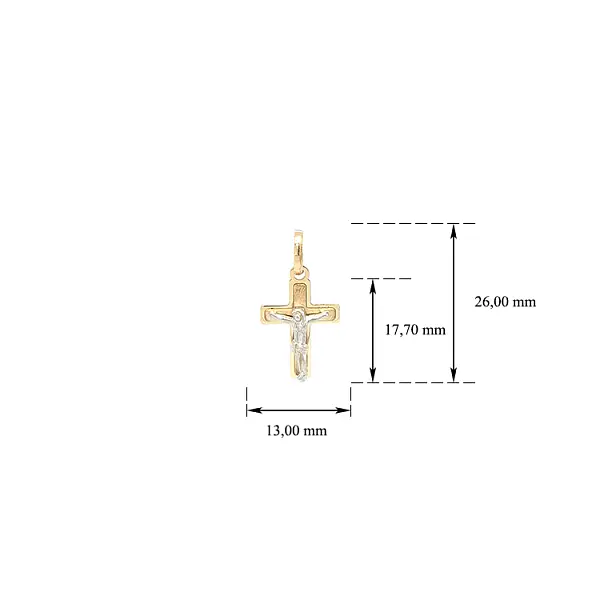 Mặt dây chuyền thánh giá có hình Chúa Giêsu Kitô làm bằng vàng kết hợp