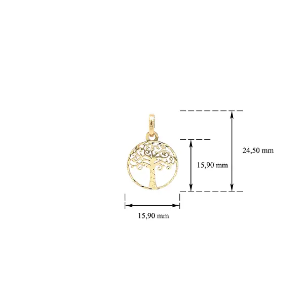 Mặt dây chuyền vàng Cây Sự Sống