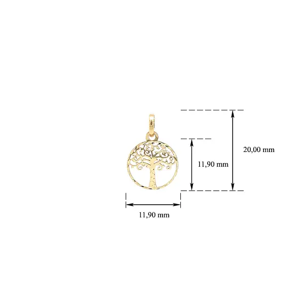 Mặt dây chuyền vàng Cây Sự Sống