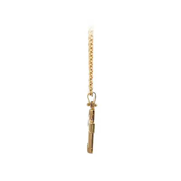 Mặt dây chuyền hình thánh giá bằng vàng đính đá zircon