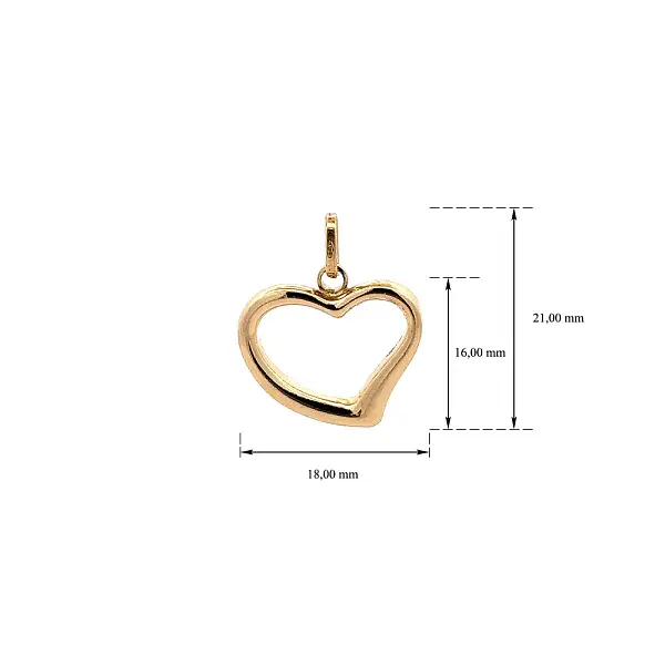 Mặt dây chuyền vàng hình trái tim