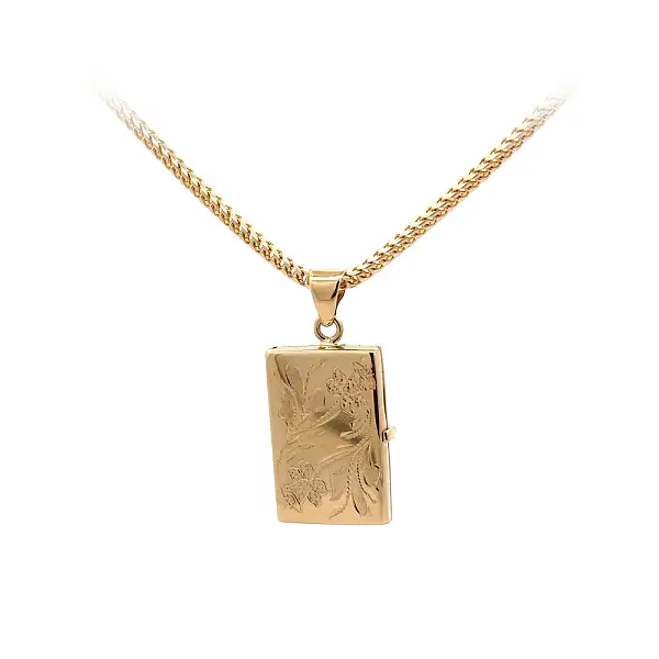 Vòng cổ hình khóa vàng để đựng ảnh