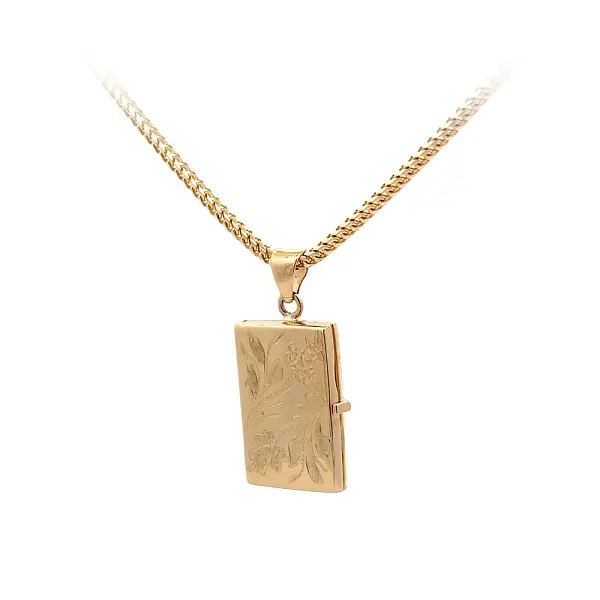 Vòng cổ hình khóa vàng để đựng ảnh