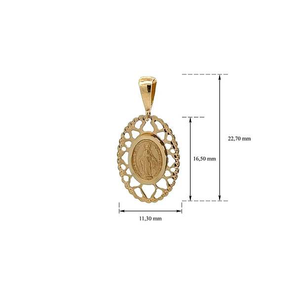 Mặt dây chuyền vàng hình Đức Mẹ Đồng Trinh Maria