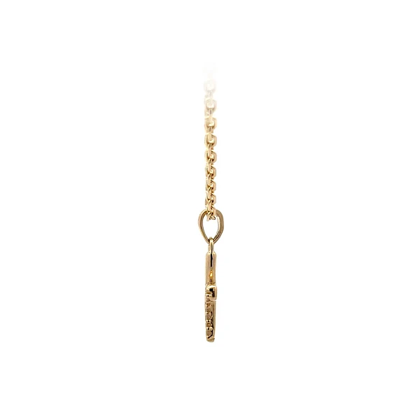 Mặt dây chuyền vàng hình thánh giá đính đá zircon