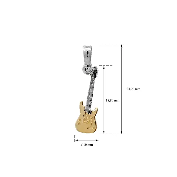 Đàn guitar dạng chuỗi làm từ vàng kết hợp