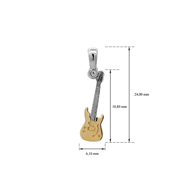Đàn guitar dạng chuỗi làm từ vàng kết hợp