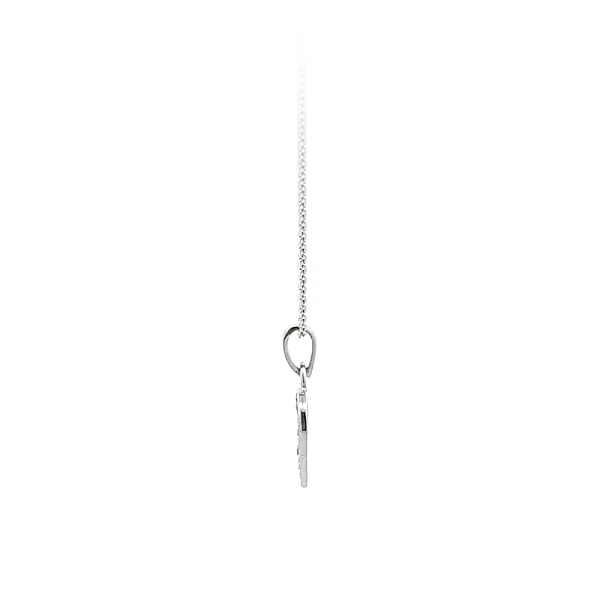 Mặt dây chuyền hình trái tim với đá zircon trắng vàng