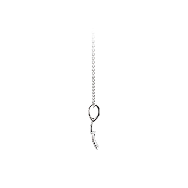 Mặt dây chuyền hình ngôi sao với đá zircon làm từ vàng trắng