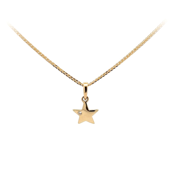 Mặt dây chuyền sao vàng đính đá zircon