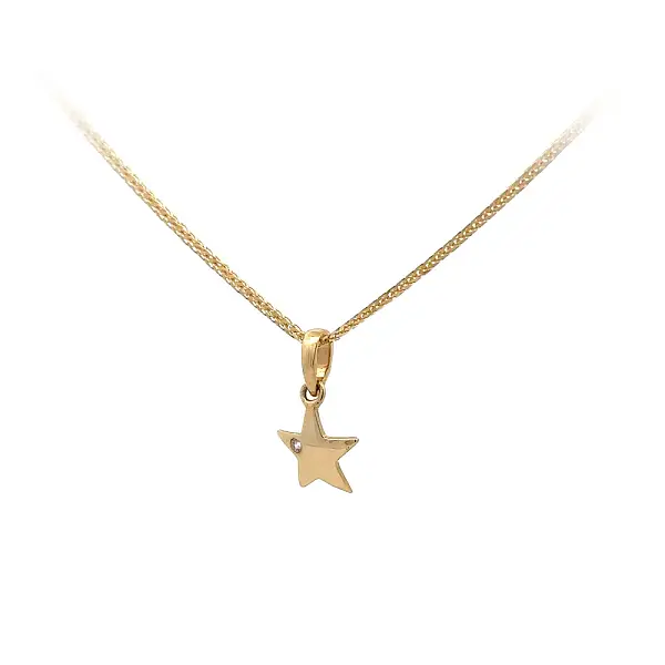 Mặt dây chuyền sao vàng đính đá zircon