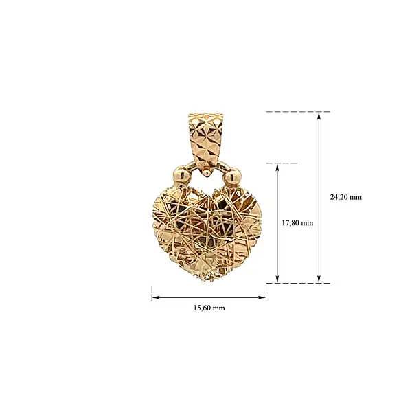 Mặt dây chuyền vàng hình trái tim