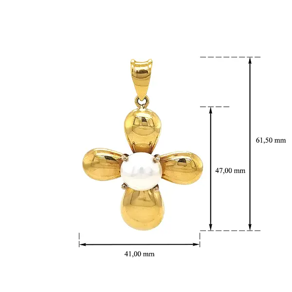 Thánh giá vàng với ngọc trai