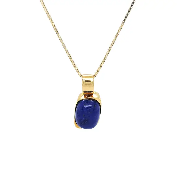 Mặt dây chuyền vàng đá lapis lazuli