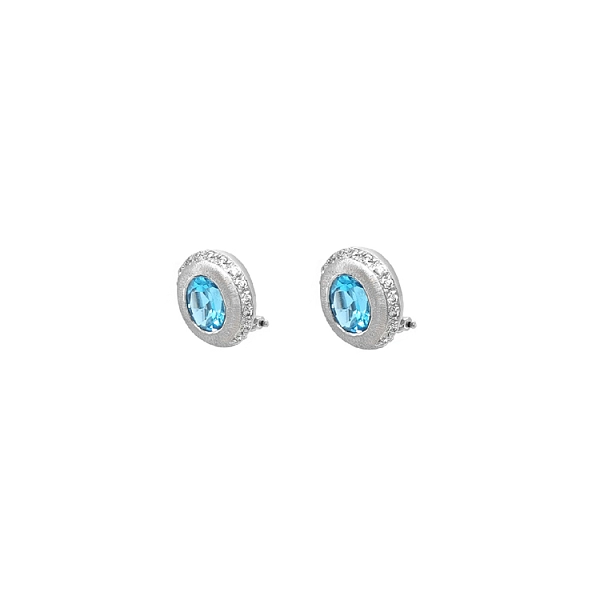 Vòng tai vàng đính đá zircon