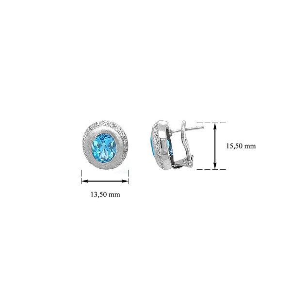 Vòng tai vàng đính đá zircon