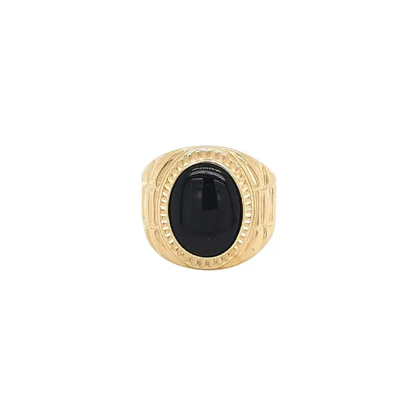 Nhẫn nam vàng có đá onyx