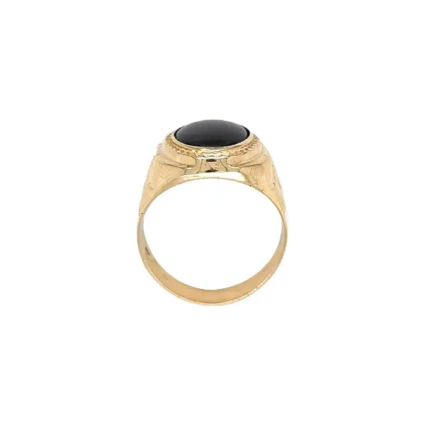 Nhẫn nam vàng có đá onyx