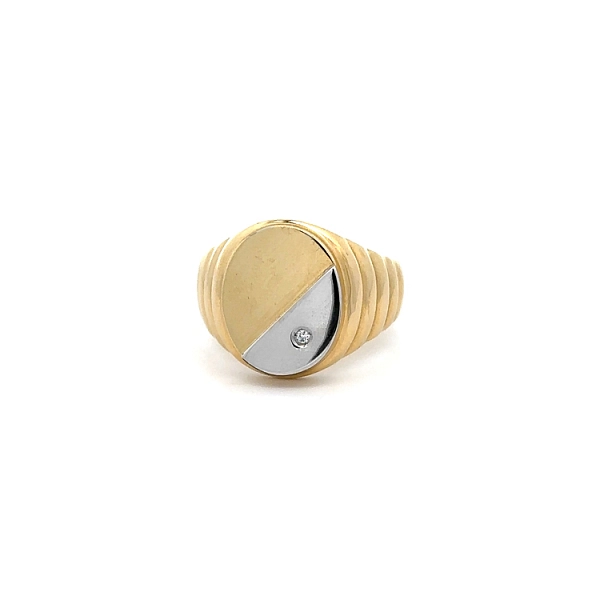 Nhẫn nam đính đá zircon làm từ vàng kết hợp
