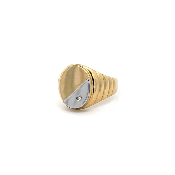 Nhẫn nam đính đá zircon làm từ vàng kết hợp