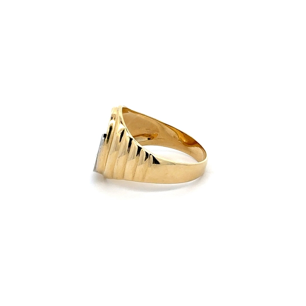 Nhẫn nam đính đá zircon làm từ vàng kết hợp