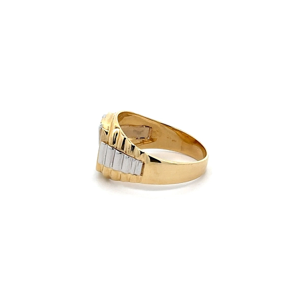 Nhẫn nam đính đá zircon làm từ vàng kết hợp