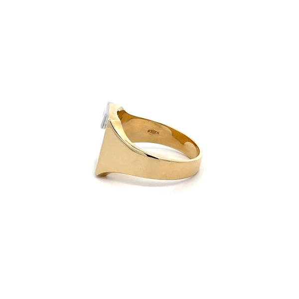Nhẫn nam đính đá zircon làm từ vàng kết hợp