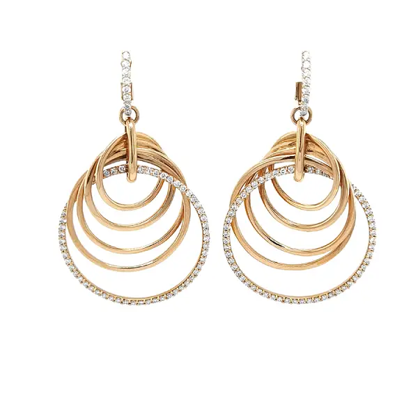 Vòng tai vàng Crivelli đính kim cương