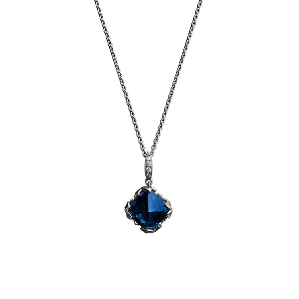 Mặt dây chuyền vàng với đá topaz xanh Carrera y Carrera