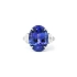 Nhẫn vàng trắng đính Tanzanite và kim cương hình trái tim