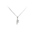 Mặt dây chuyền chữ F vàng trắng đính đá zircon