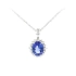 Dây chuyền vàng trắng cao cấp gắn đá tanzanite