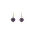 Bông tai vàng với đá amethyst tím