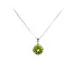 Mặt dây chuyền thanh lịch vàng trắng 18K với peridot 1,90 ct