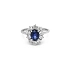 Nhẫn vàng đính sapphire và kim cương