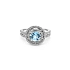 Nhẫn vàng đính đá topaz xanh và kim cương