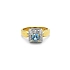 Nhẫn vàng đính đá aquamarine và kim cương