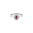 Nhẫn ruby với kim cương trắng vàng