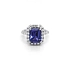 Nhẫn vàng đính Tanzanite và kim cương