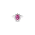 Nhẫn vàng đính ngọc hồng sapphire và kim cương