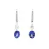 Vòng tai vàng trắng cao cấp với đá Tanzanite hình oval