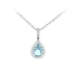 Vòng cổ cao cấp kết hợp ngọc aquamarine và kim cương