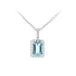 Vòng cổ độc quyền với đá aquamarine được bao quanh bởi kim cương